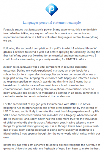 Modern languages personal statement oxford picture