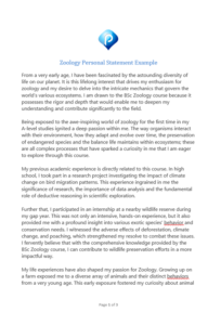Science Personal Statement Examples
